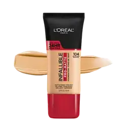 INFALLIBLE Pro-Matte Oil-Free Up To 24HR Foundation 104 GOLDEN BEIGE 30ml _ L'OREAL PARIS