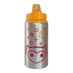 Oops- Aluminum Straw Bottle 500Ml 3Y+, Yellow