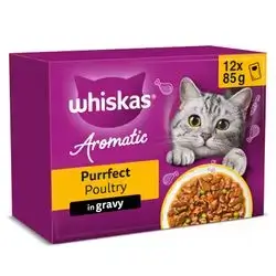 Whiskas Aromatic Purrfect Poultry in gravy 12X85G
