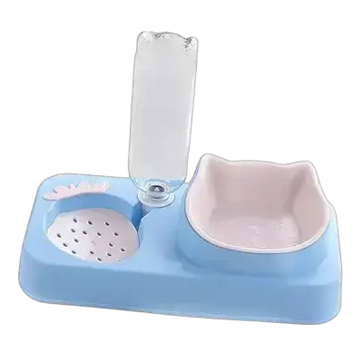 Kuber Industries 2-in-1 Cat & Dog Bowl Set