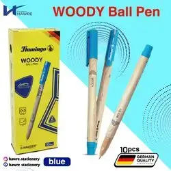 Woody Ball Pen-flamingo