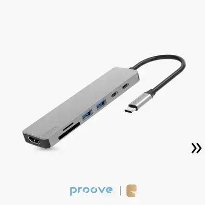 Proove Iron Link 7-in-1 Hub – Aluminium Multiport Adapter