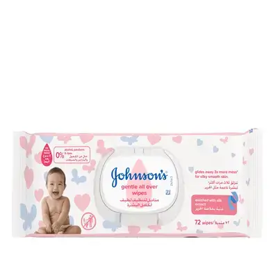 Johnson's Gentle All Over Wipes For Silky Smooth Skin -