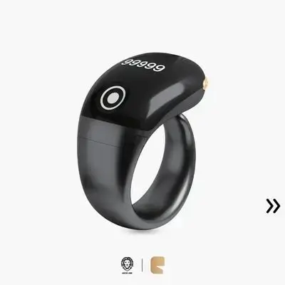 Green Lion Smart Zikr Ring with OLED Display