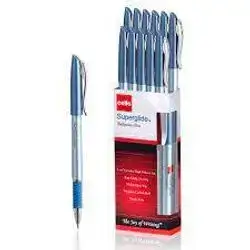 Cello Superglide Ballpoint Pen, Pack of 12-Blue Color