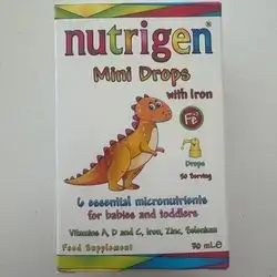 Nutrigen Mini Drops with Iron. قطرات صغيرة من نيوتريجين مع الحديد.