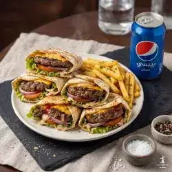 Beef Saj Burger Meal