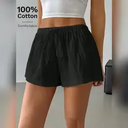 100% Cotton SHEIN EZwear High Waist Casual Shorts - Medium