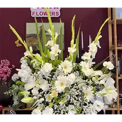 White Flower Vase Arrangement