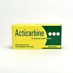 Acticarbine (charbon active/chlorhydrate)84 comprimes drageifies blancs