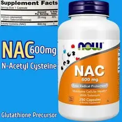 NOW Supplements, NAC, N-Acetyl Cysteine, 600 mg, with Selenium, 250 Veg Capsules Nac