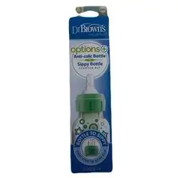 Dr brown's anti colic sippy bottle green 250 ml 6M+
