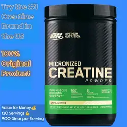 ON Micronized Creatine Monohydrate Powder, Optimum Nutrition creatine Monohydrate, Creatine Monohydrate, original USA Made Creatine , 120 Servings, 600 Grams Creatine