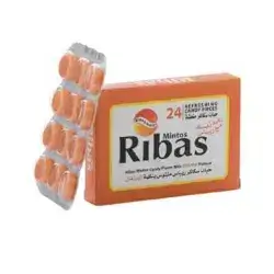 Ribas mintos candy pieces with orange flavor 24 lozang