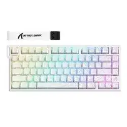 ATTACK SHARK R82 HE Wired Rapid Trigger Magnetic Switch Gaming Keyboard – White (Contour Line Edition)