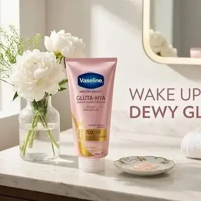 Vaseline Healthy Bright Gluta-Hya Serum Burst Lotion Dewy Radiance (300ml)