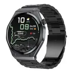 G-Tab GTR7 7.0mm Ultra-Thin Smartwatch – 1.75” AMOLED Steel-Colored