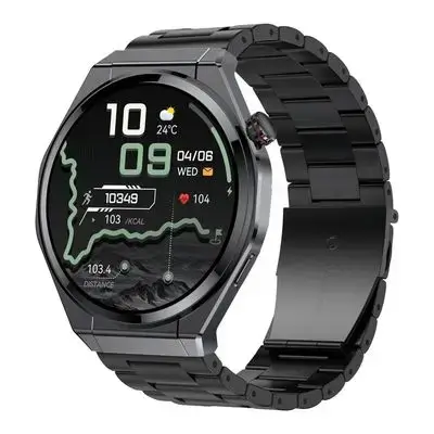 G-Tab GTR7 7.0mm Ultra-Thin Smartwatch – 1.75” AMOLED Steel-Colored