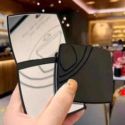 1pc Plain Square Double-Sided Compact Cosmetic Mirror