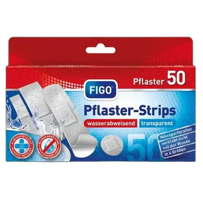 Waterproof Transparent Plaster Strips 50 Pcs _ FIGO