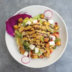 Eggplant Fattoush With Cheese