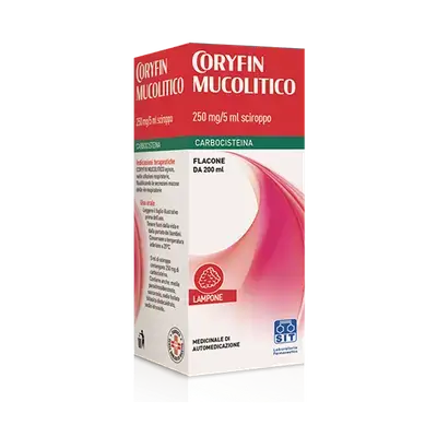 Coryfin mucolitico (carbocisteine)250mg/5ml syrup 200ml bottle(Desma)
