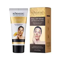 KORMESIC Peel-Off Mask Charcoal Deep Sea Mud VC Aloe Vera 24K Gold Collagen Rose Deep Cleaning Peel Off Mask