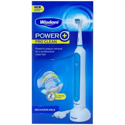 WISDOM Power Plus Pro Clean Rechargeable Electric Toothbrush-