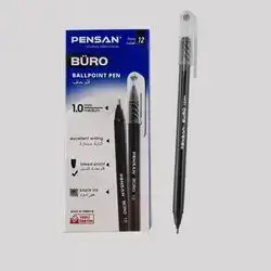 Black Pensan Buro Pen - 12 Pcs