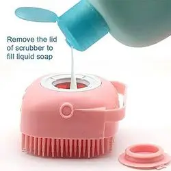 Shampoo-Dispensing Pet Scrub Brush