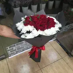 Bouquet Flowers- Red&White