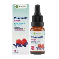 Vitamin D3 Drops 400IU Per One Drop For Boons Teeth & Muscles 15ml _ BT Pharma