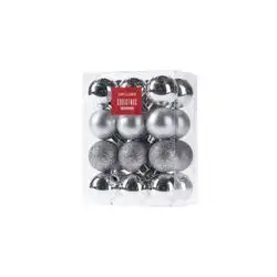 Xmas Ball 24X 30Mm Sılver