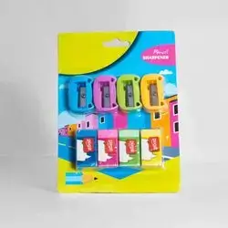 Set - 4 Pencil Sharpener + 4 Rubber