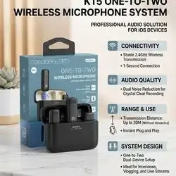 Remax One-To-Two Wireless MicroPhone K15 20M WithOut Obstacles