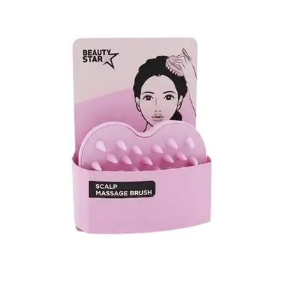 Scalp Massage Brush PINK _ BEAUTY STAR