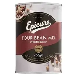 Epicure  4 Bean Cooked In  Sw400g