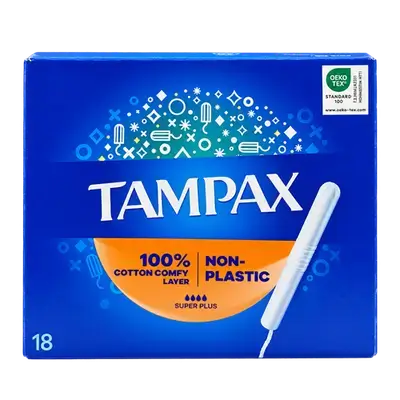 Super Plus tampons with applicator 18 pieces _ TAMPAX