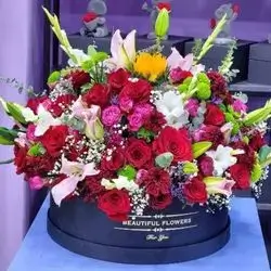 Assorted Box Of Different Types Of Roses