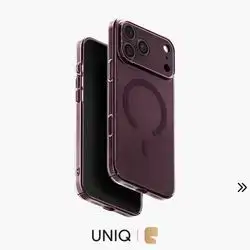UNIQ AirSuit Hybrid MagClick Charging Case for iPhone 18 Pro Max Ultra-Slim 1.3mm Profile & Full Camera Lens Protection - Clear Burgundy
