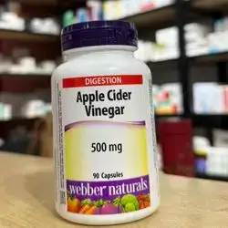 Apple cider vinegar 500mg 90cap webber naturals