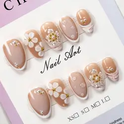 10 Pieces, Handmade Pressed Nails, Medium Sized