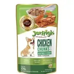 Jerhigh Chicken Chunks with Vegetables in Gravy 120