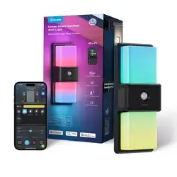 Govee Smart Outdoor Wall Light with RGBIC Multicolor Effects (Model H7078BD1)