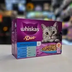 Whiskas For Adult Duo Tasty Mix Ocean Delights In Jelly 12pcs