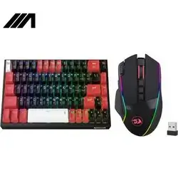 Redragon K631 PRO 65% 3-Mode Wireless RGB Gaming Keyboard, 68 Keys Hot-Swappable Compact Mechanical Keyboard w/Hot-Swap Free-Mod PCB Socket & Dedicated Arrow Keys, Quiet Red Linear Switch + & Redragon ENLIGHENT M991 Wireless Gaming Mouse