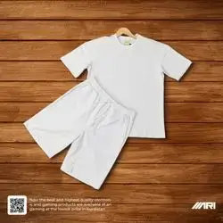 ESSENTIALS T-SHIRT WITH SHORT SET WHITE MEDIUM