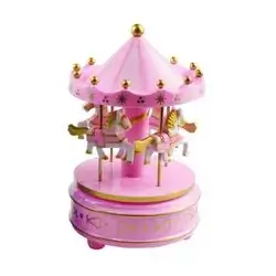 Rotating carousel music box