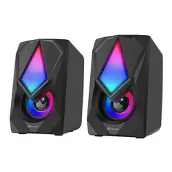 Kisonli PC (Computer) USB Dual Speaker connector 3.5mm aux , USB Power Supply, RGB lights High Quality L-9090