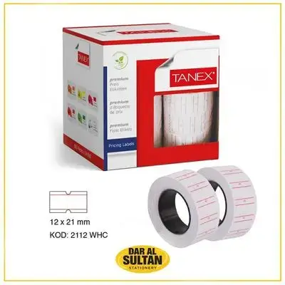 Tanex Price Label Roll (24 Rolls) white